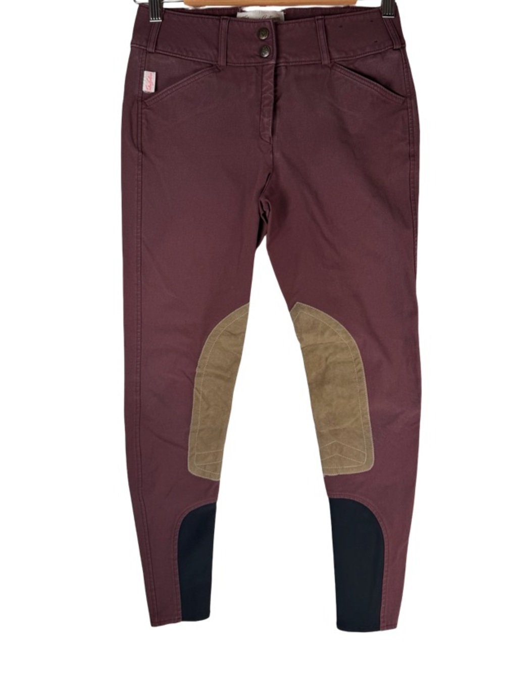 The Tailored Sportsman Trophy Hunter Bordeaux Mid Rise Riding Breeches Size 26